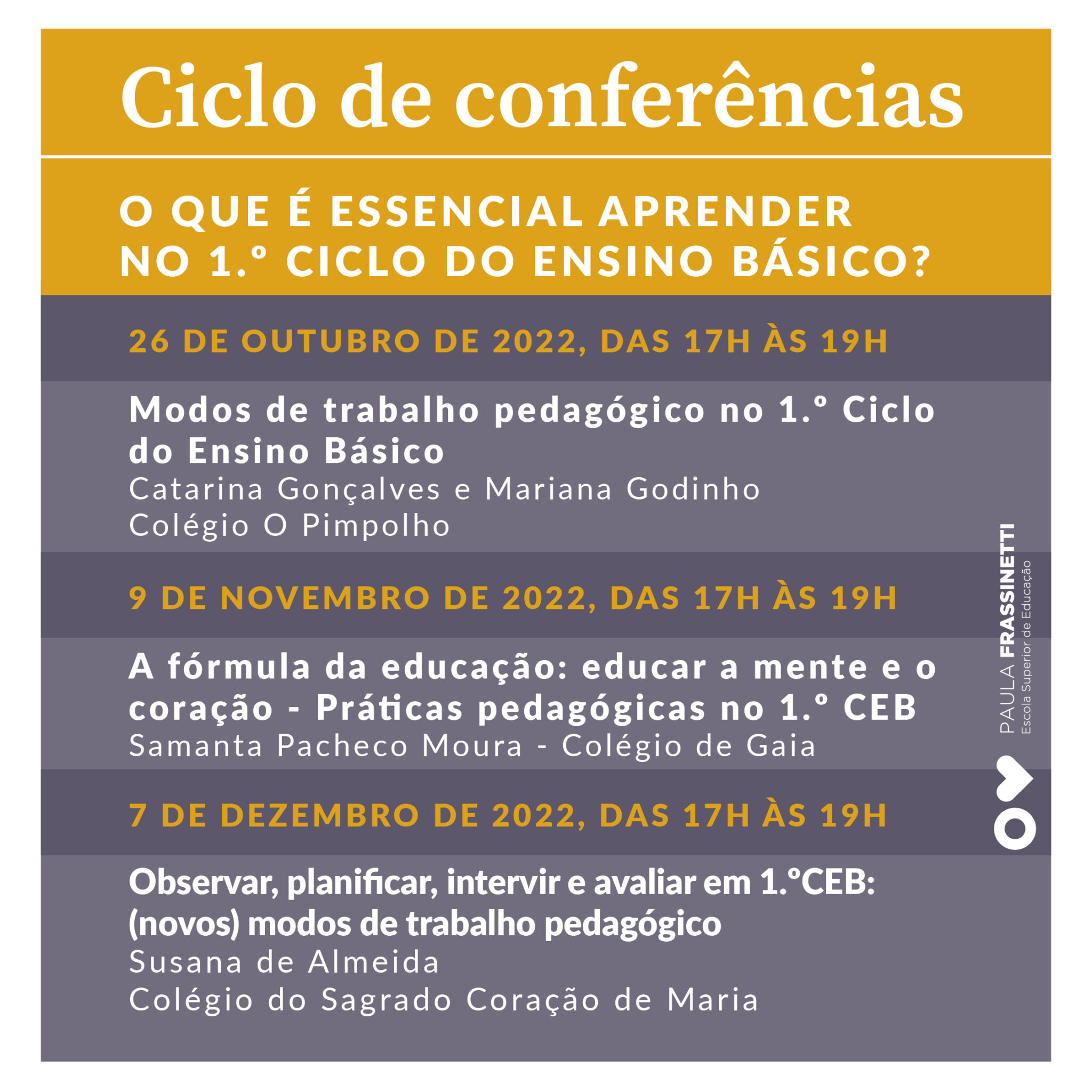 ESEPF Ciclo de conferências O que é essencial aprender no 1 º Ciclo