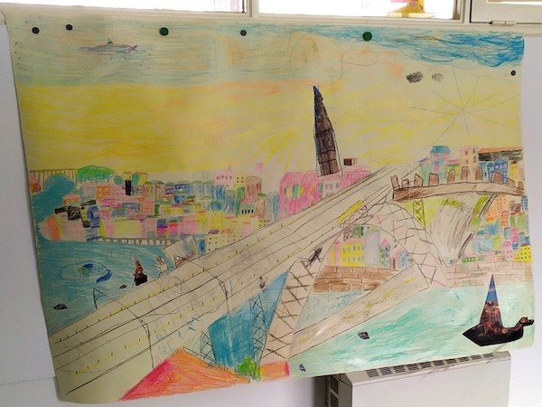 Atividades 4 e 5 – Cenário da cidade do Porto construído na Escola Básica de Castelos