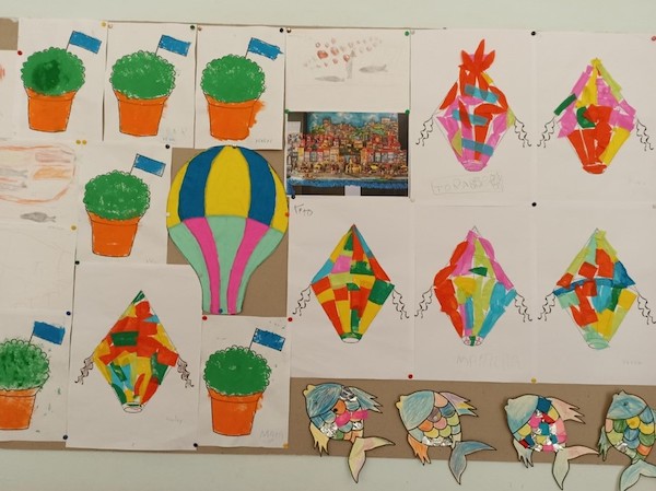 Atividades 4 e 5 – Decoração de um balão de São João e de um manjerico na Escola Básica da Torrinha.
