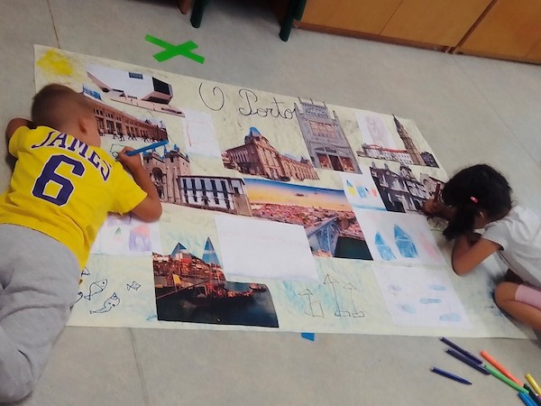 Atividades 4 e 5 – Construção do cenário da cidade do Porto na Escola Básica da Torrinha