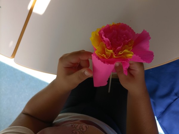 Atividade 3 – Construção de flores na Escola Básica de Castelos